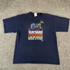 Vintage Maynard Ferguson Shirt Mens Extra Large Brass Attitude Tour Jazz 90s